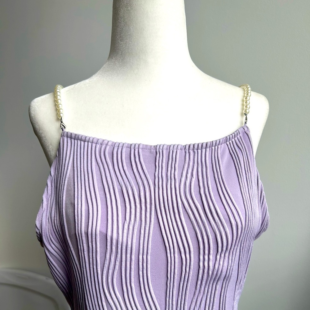 NWT lilac long DRESS with pearl straps